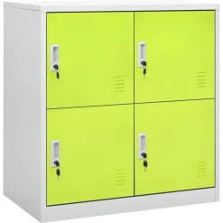 Kasten & Opbergmeubelen*vidaXL Lockerkast 90x45x92,5 cm staal Lichtgrijs en groen