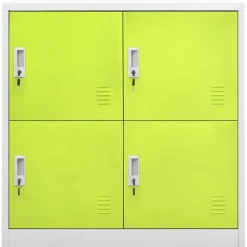 Kasten & Opbergmeubelen*vidaXL Lockerkast 90x45x92,5 cm staal Lichtgrijs en groen