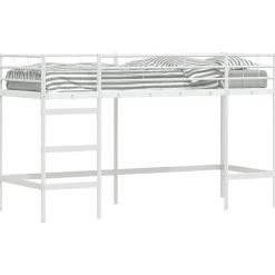 Bedden & Accessoires*vidaXL Loftbed voor Kids 74,5 x 190 cm Staal Wit