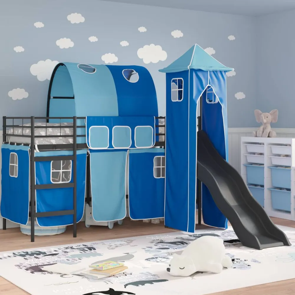 Loftbed voor Kids 75 x 190 cm Metaal>vidaXL Hot