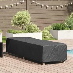Accessoires Voor Tuinmeubelen*vidaXL Lounger Hoes Effen Zwart 74 x 210 x 40 cm Stof