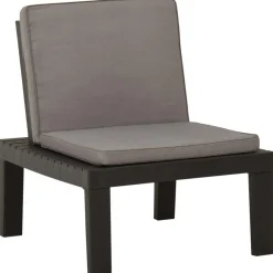 Loungestoel met kussen kunststof>vidaXL Sale