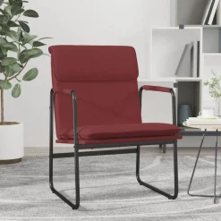Stoelen*vidaXL Loungestoel 55x64x80 cm kunstleer Wijnrood
