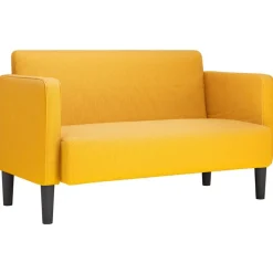 Banken*vidaXL Loveseat bank 109 cm corduroy stof Lichtgeel