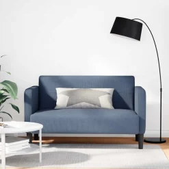 Banken*vidaXL Loveseat bank 109 cm corduroy stof Blauw