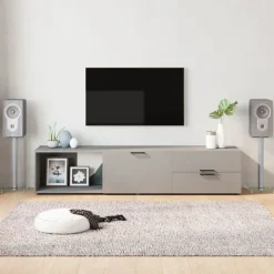 Elektronica*vidaXL Luidsprekerstandaards 2 st 1 pijler gehard glas kleurig Zilver