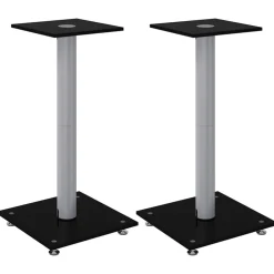 Luidsprekerstandaards 2 st 1 pijler gehard glas>vidaXL Clearance