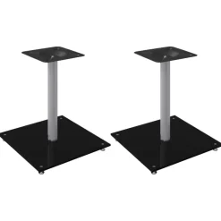 Luidsprekerstandaards 2 st 1 pijler gehard glas>vidaXL Outlet