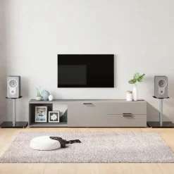 Luidsprekerstandaards 2 st 1 pijler gehard glas>vidaXL Outlet