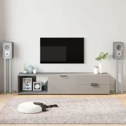 Elektronica*vidaXL Luidsprekerstandaards 2 st 3 pijlers gehard glas kleurig Zilver