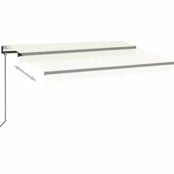 Tuin & Gazon*vidaXL Luifel automatisch uittrekbaar 350x250 cm crèmekleurig Crème