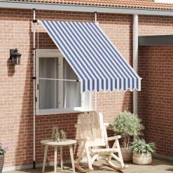 Luifel handmatig uittrekbaar 150 cm te strepen>vidaXL Hot