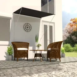 Tuin & Gazon*vidaXL Luifel uittrekbaar 150x150 cm Antraciet