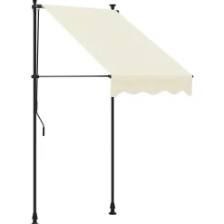 Luifel uittrekbaar 100x150 cm stof en staal crèmekleurig>vidaXL Hot