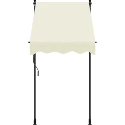 Luifel uittrekbaar 100x150 cm stof en staal crèmekleurig><noscript><img width=