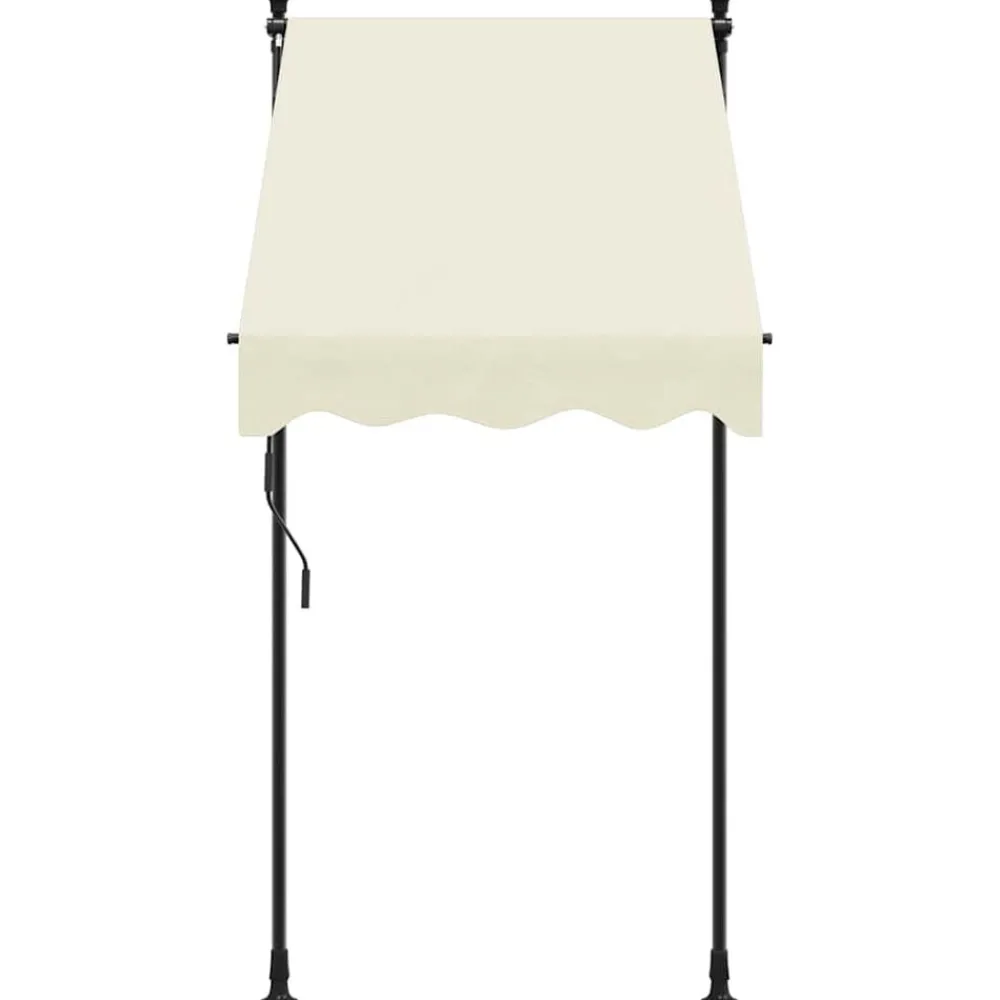 Luifel uittrekbaar 100x150 cm stof en staal crèmekleurig>vidaXL Hot