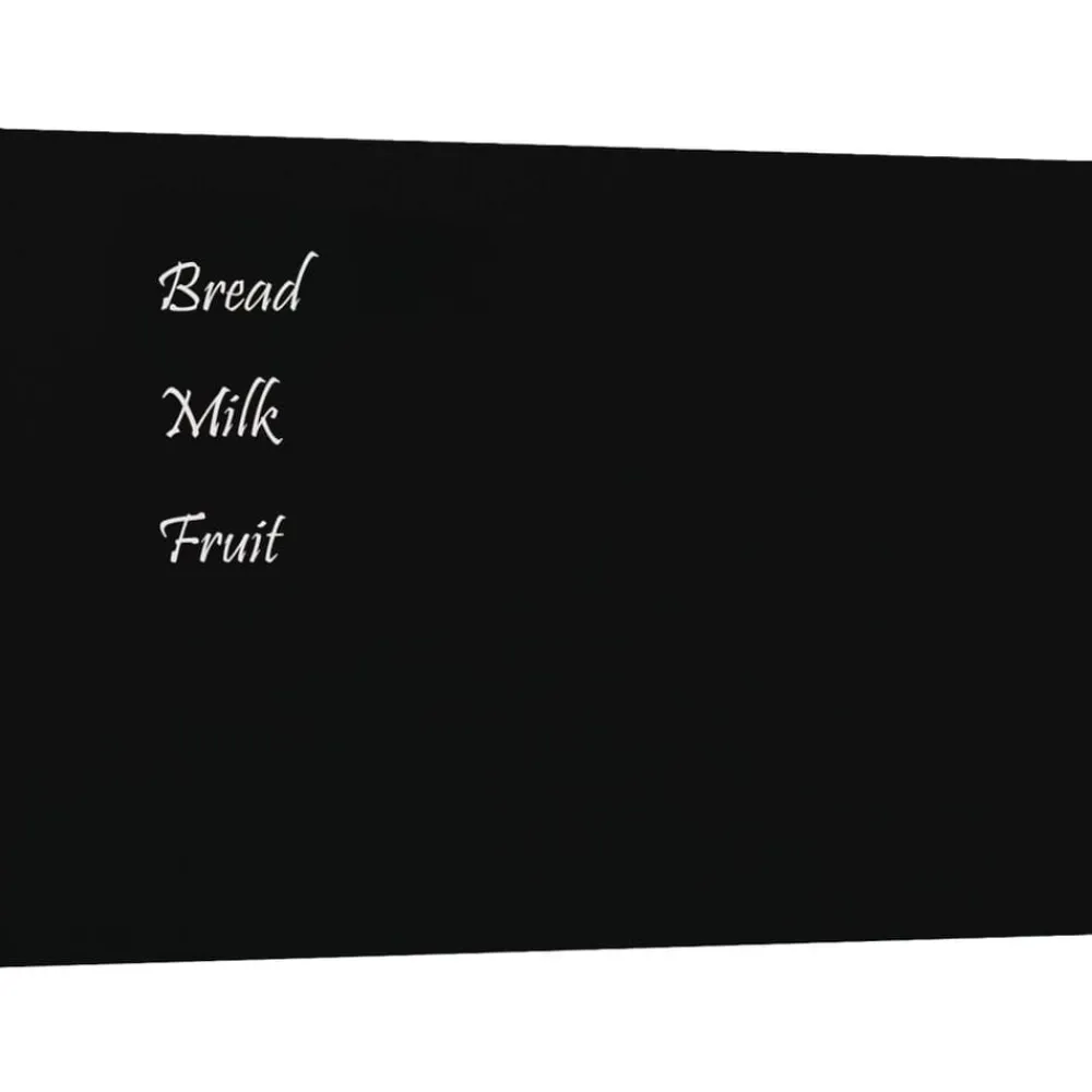 Kantoorartikelen*vidaXL Magneetbord voor aan de wand 40x30 cm gehard glas Zwart