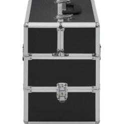 Bagage & Tassen*vidaXL Make-up koffer 37x24x35 cm aluminium Zwart