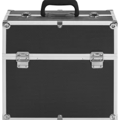 Bagage & Tassen*vidaXL Make-up koffer 38x23x34 cm aluminium Zwart