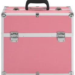 Bagage & Tassen*vidaXL Make-up koffer 38x23x34 cm aluminium Roze