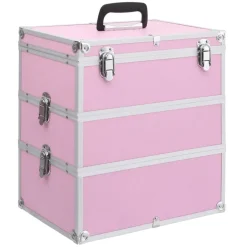 Make-up koffer 37x24x40 cm aluminium>vidaXL New