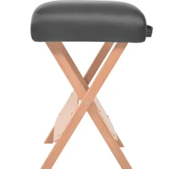 Uiterlijk & Gezondheid*vidaXL Massagekruk met 12 cm dikke zitting 2 bolsters inklapbaar Zwart