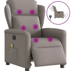 Massagestoel elektrisch verstelbaar stof>vidaXL Online