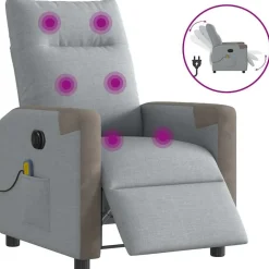 Massagestoel elektrisch verstelbaar stof>vidaXL Best