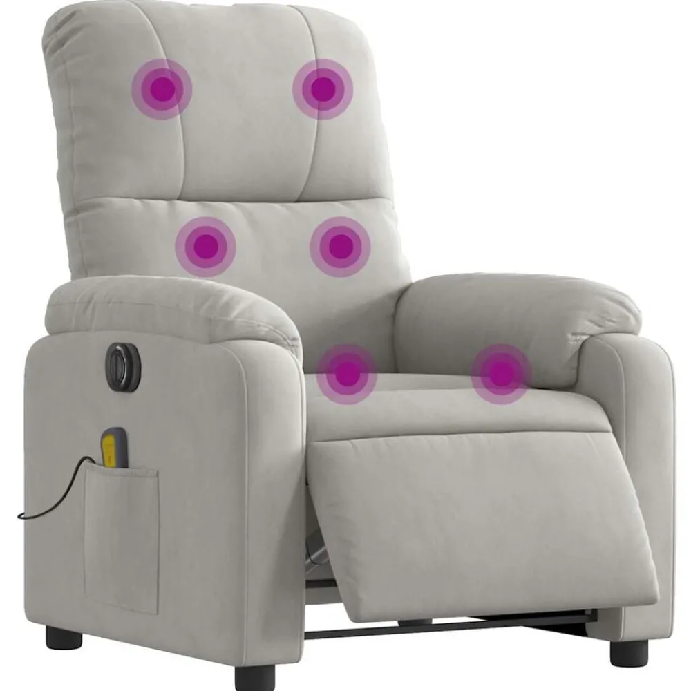 Massagestoel elektrisch verstelbaar microvezelstof>vidaXL Outlet