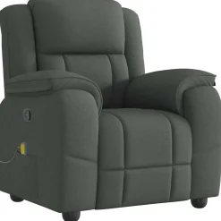 Massagestoel in donkergrijze stof>vidaXL Clearance
