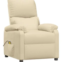 Massagestoel stof crèmekleurig>vidaXL Outlet