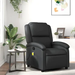 Massagestoel van echt leer,>vidaXL Discount