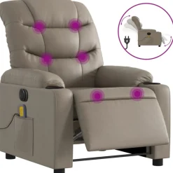 Massagestoel verstelbaar elektrisch kunstleer kleurig>vidaXL New
