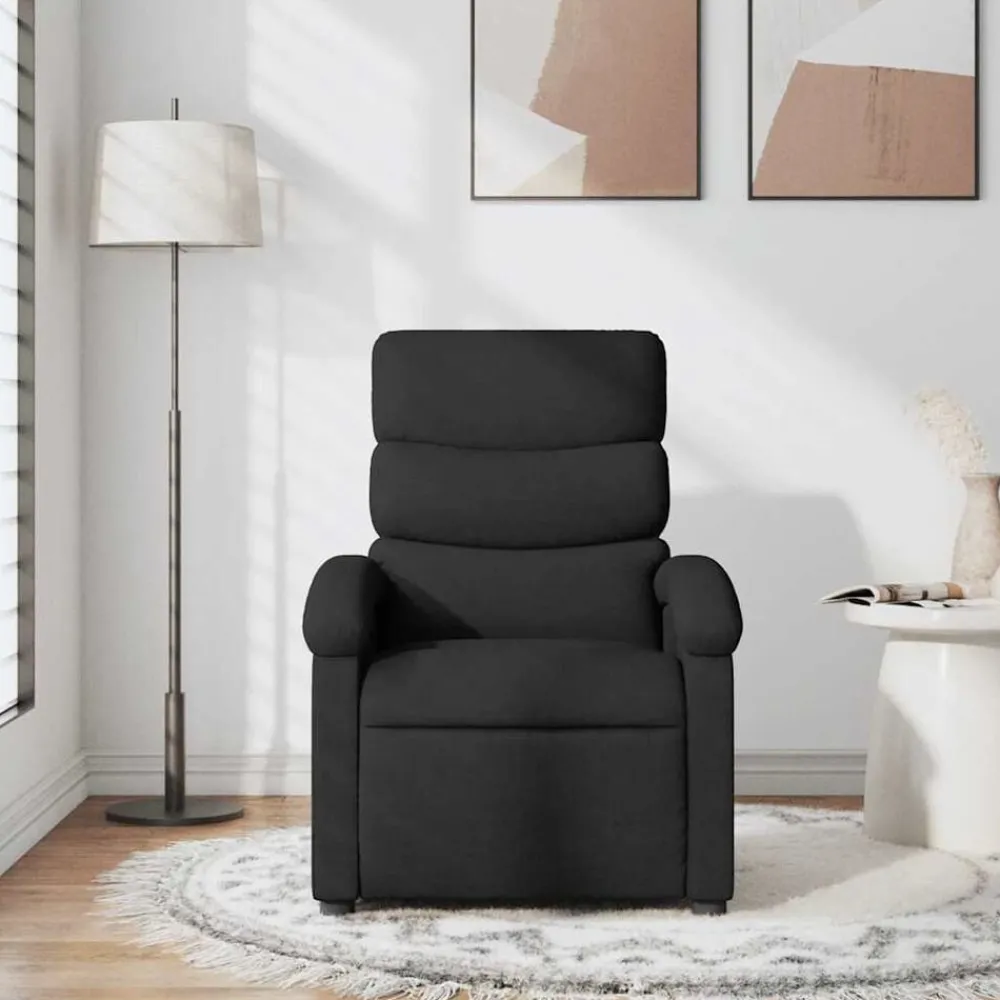 Stoelen*vidaXL Massagestoel verstelbaar stof Zwart