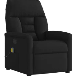 Stoelen*vidaXL Massagestoel verstelbaar stof Zwart