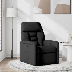 Stoelen*vidaXL Massagestoel verstelbaar stof Zwart