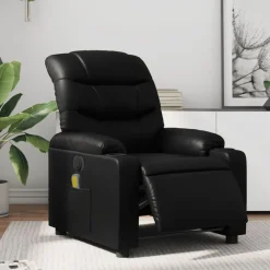Massagestoel verstelbaar elektrisch kunstleer>vidaXL New