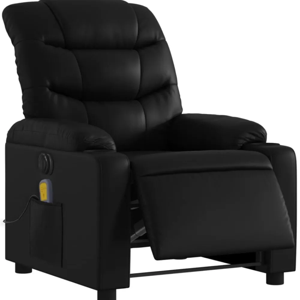Massagestoel verstelbaar elektrisch kunstleer>vidaXL New