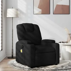 Stoelen*vidaXL Massagestoel verstelbaar stof Zwart