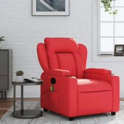 Stoelen*vidaXL Massagestoel verstelbaar kunstleer Rood