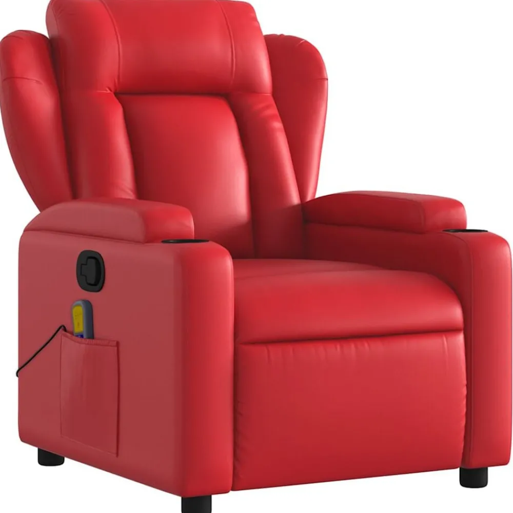 Stoelen*vidaXL Massagestoel verstelbaar kunstleer Rood