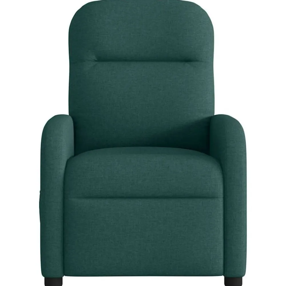 Stoelen*vidaXL Massagestoel verstelbaar stof Donkergroen
