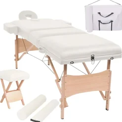 Massagetafel- en krukset inklapbaar 3 zones 10 cm dik>vidaXL Clearance