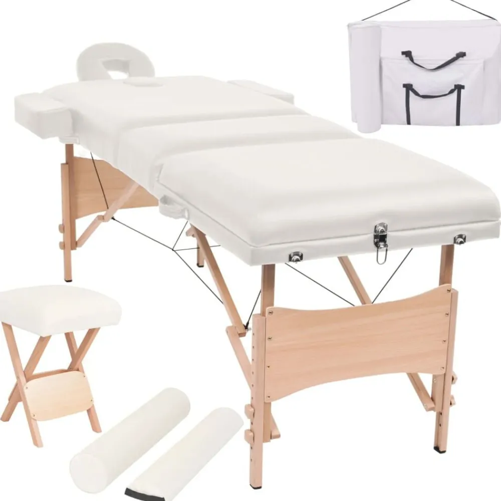 Massagetafel- en krukset inklapbaar 3 zones 10 cm dik>vidaXL Clearance
