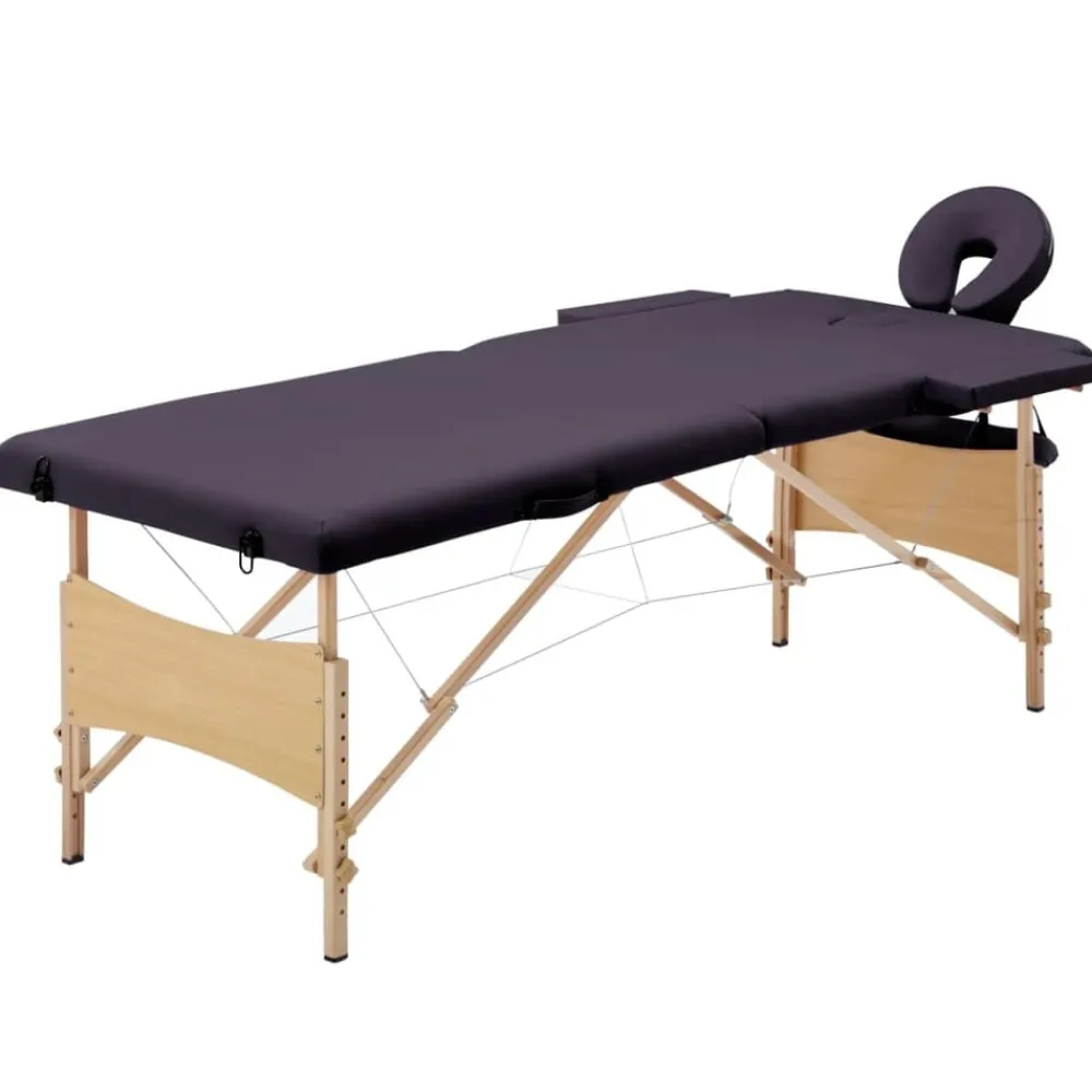 Massagetafel inklapbaar 2 zones hout>vidaXL Hot