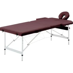 Massagetafel inklapbaar 2 zones aluminum>vidaXL Online