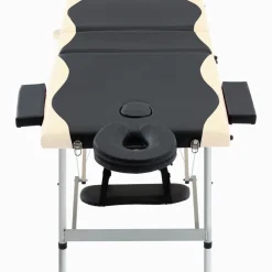 Uiterlijk & Gezondheid*vidaXL Massagetafel inklapbaar 3 zones aluminium Zwart en beige