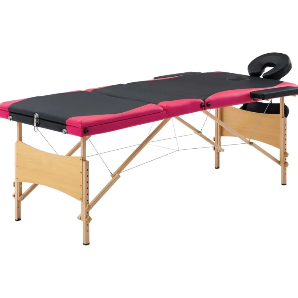 Massagetafel inklapbaar 3 zones hout>vidaXL Clearance
