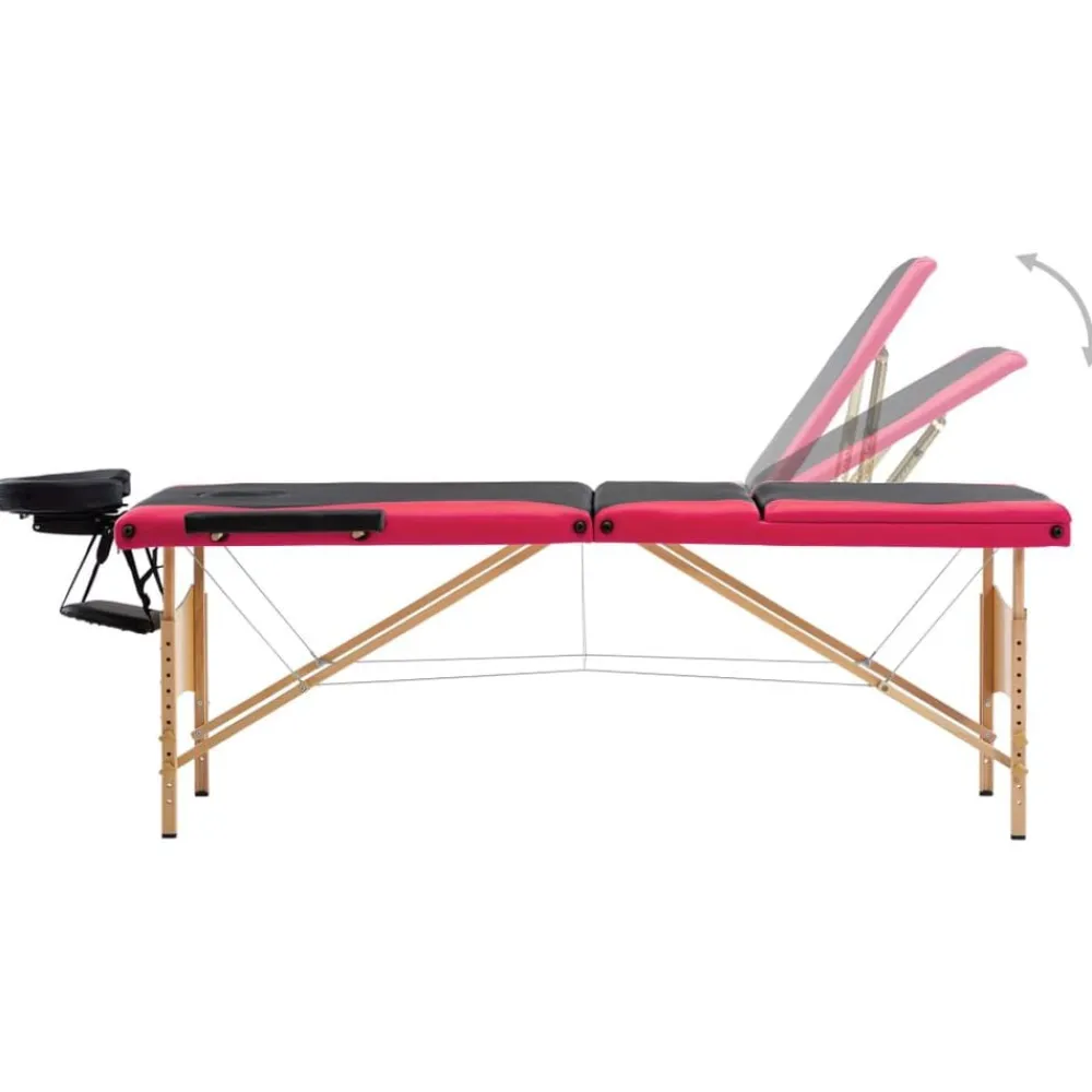 Massagetafel inklapbaar 3 zones hout>vidaXL Clearance