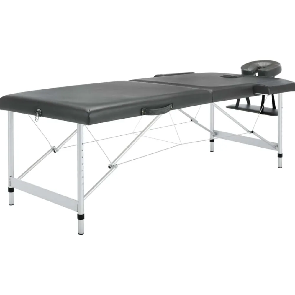 Massagetafel met 2 zones 186x68 cm aluminium frame>vidaXL Outlet